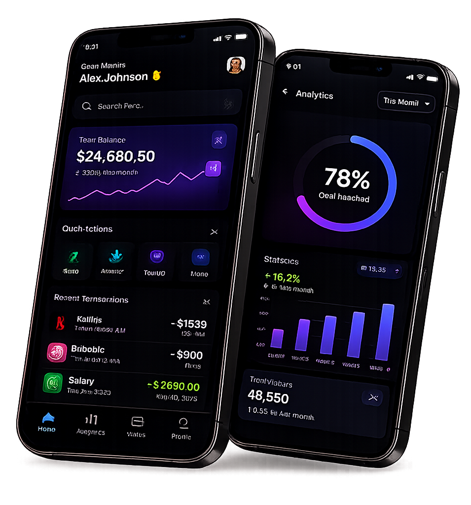 Mobile App Dashboard Mockup